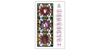 77p Stamp Anne French Stained Glass Windows